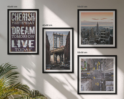Polyptyque z cadres Citation sur les paysages de new york