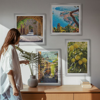Mur de tableaux Rues du bord de mer, mer de citrons