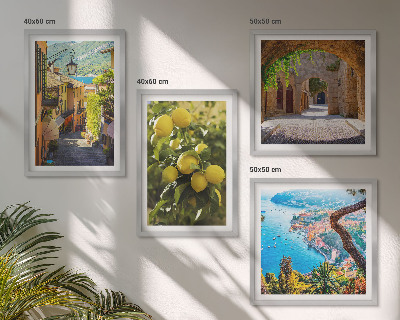 Mur de tableaux Rues du bord de mer, mer de citrons