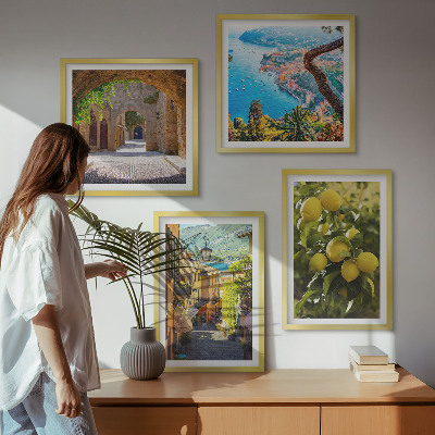 Mur de tableaux Rues du bord de mer, mer de citrons