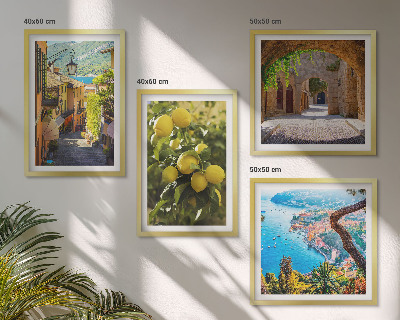 Mur de tableaux Rues du bord de mer, mer de citrons