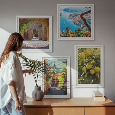 Mur de tableaux Rues du bord de mer, mer de citrons