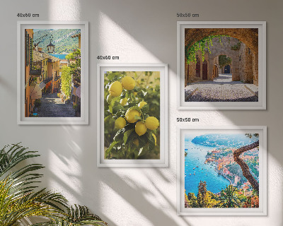Mur de tableaux Rues du bord de mer, mer de citrons