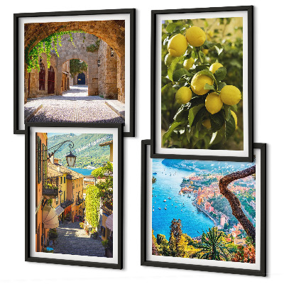 Mur de tableaux Rues du bord de mer, mer de citrons