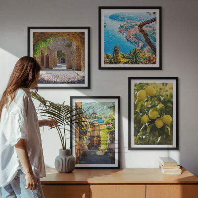 Mur de tableaux Rues du bord de mer, mer de citrons