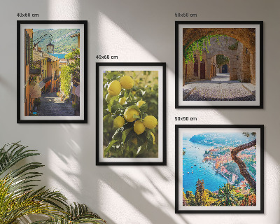 Mur de tableaux Rues du bord de mer, mer de citrons