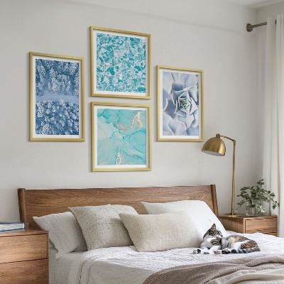 Mur de tableaux Fleur bleue de la forêt d'hiver