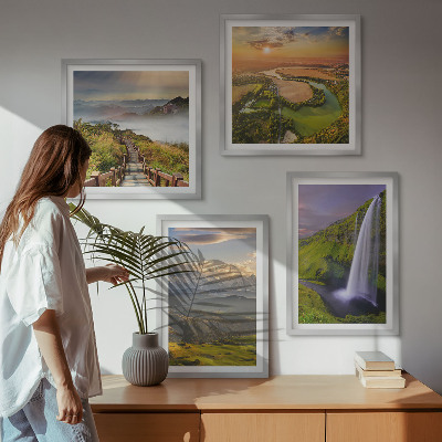 Mur de tableaux Vues sur les montagnes, les rivières et les cascades