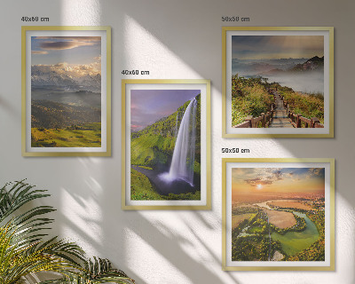Mur de tableaux Vues sur les montagnes, les rivières et les cascades