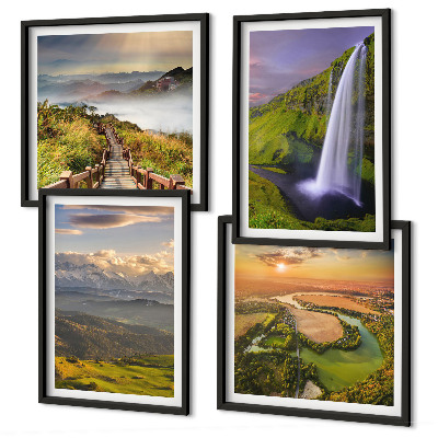 Mur de tableaux Vues sur les montagnes, les rivières et les cascades