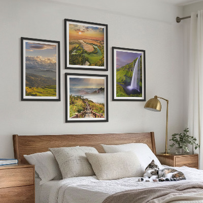 Mur de tableaux Vues sur les montagnes, les rivières et les cascades