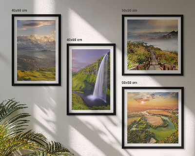 Mur de tableaux Vues sur les montagnes, les rivières et les cascades