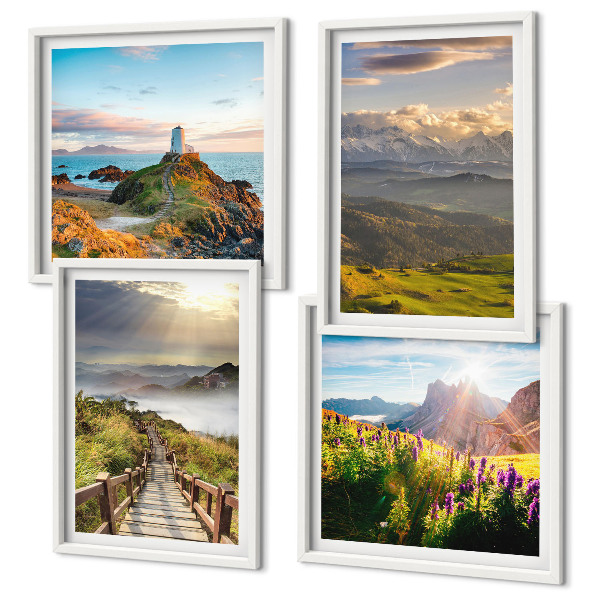 Mur de tableaux Chemin du ciel des fleurs de montagne