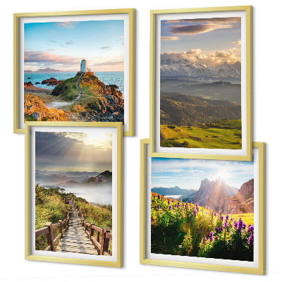 Mur de tableaux Chemin du ciel des fleurs de montagne