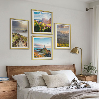 Mur de tableaux Chemin du ciel des fleurs de montagne