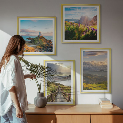 Mur de tableaux Chemin du ciel des fleurs de montagne
