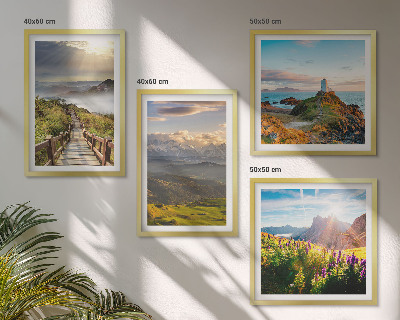 Mur de tableaux Chemin du ciel des fleurs de montagne