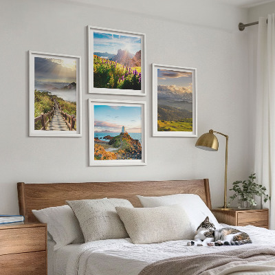 Mur de tableaux Chemin du ciel des fleurs de montagne