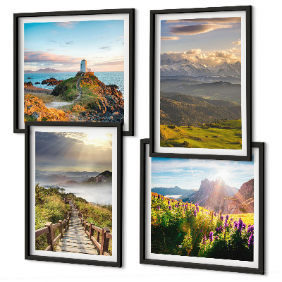 Mur de tableaux Chemin du ciel des fleurs de montagne