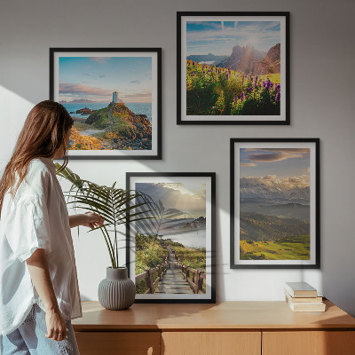 Mur de tableaux Chemin du ciel des fleurs de montagne