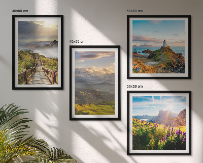 Mur de tableaux Chemin du ciel des fleurs de montagne