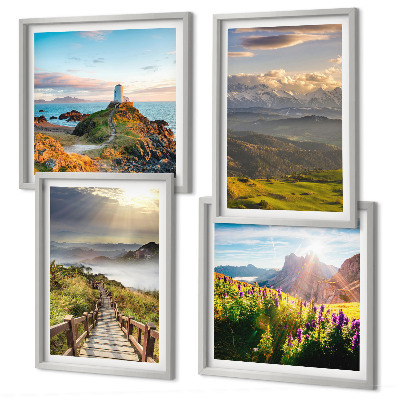 Mur de tableaux Chemin du ciel des fleurs de montagne