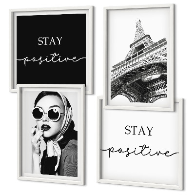 Polyptyque z cadres Slogans de la tour eiffel