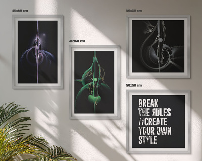 Mur de tableaux Motifs noirs abstraits