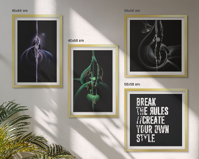 Mur de tableaux Motifs noirs abstraits
