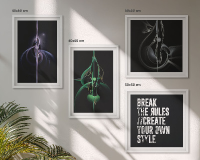 Mur de tableaux Motifs noirs abstraits