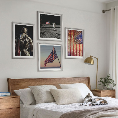 Polyptyque z cadres Symboles américains drapeau des états-unis