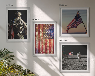 Polyptyque z cadres Symboles américains drapeau des états-unis