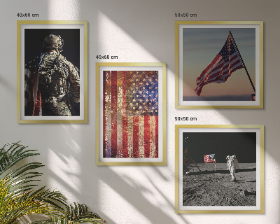 Polyptyque z cadres Symboles américains drapeau des états-unis
