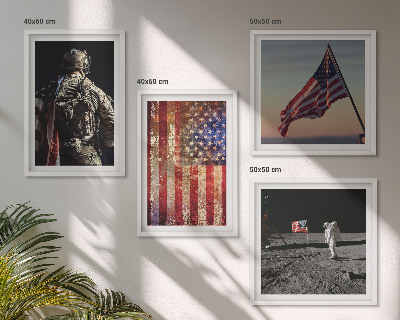 Polyptyque z cadres Symboles américains drapeau des états-unis