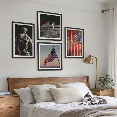 Polyptyque z cadres Symboles américains drapeau des états-unis
