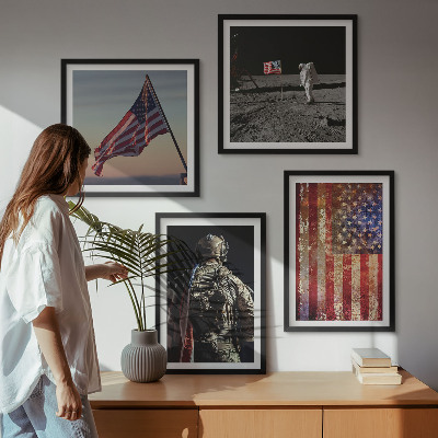 Polyptyque z cadres Symboles américains drapeau des états-unis