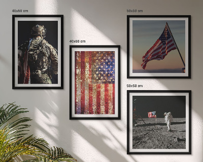 Polyptyque z cadres Symboles américains drapeau des états-unis