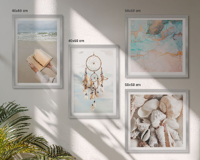 Mur de tableaux Livre bohème sur les coquillages