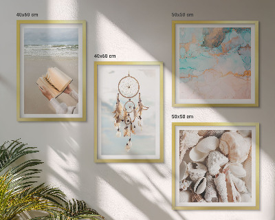 Mur de tableaux Livre bohème sur les coquillages