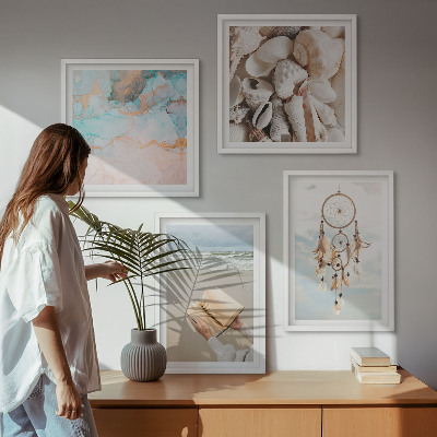 Mur de tableaux Livre bohème sur les coquillages