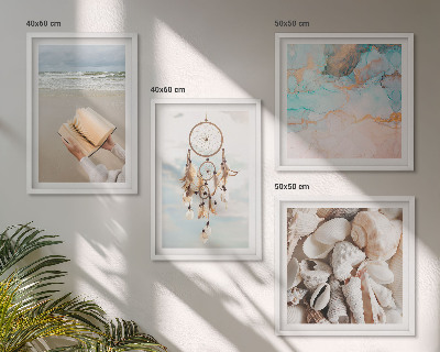 Mur de tableaux Livre bohème sur les coquillages
