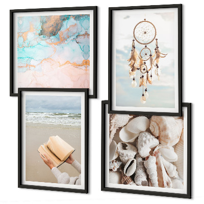 Mur de tableaux Livre bohème sur les coquillages