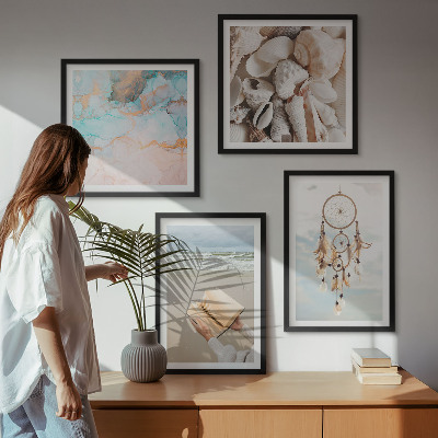 Mur de tableaux Livre bohème sur les coquillages