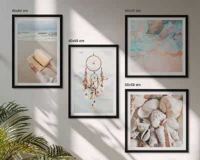 Mur de tableaux Livre bohème sur les coquillages