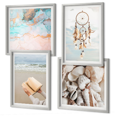 Mur de tableaux Livre bohème sur les coquillages