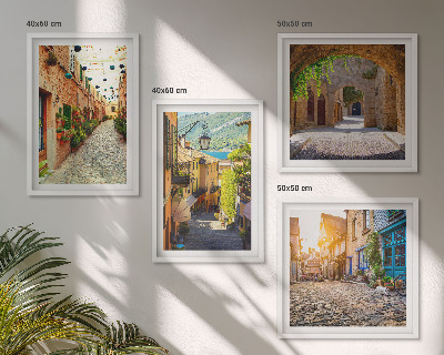 Polyptyque z cadres Rues charmantes pavées