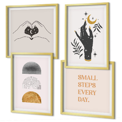 Mur de tableaux Illustrations bohèmes minimalistes