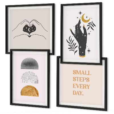 Mur de tableaux Illustrations bohèmes minimalistes