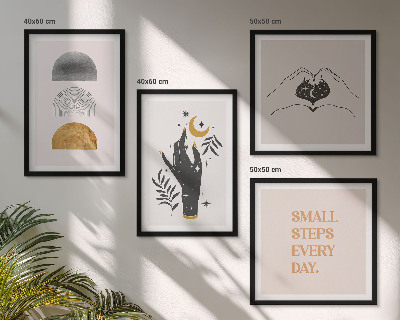 Mur de tableaux Illustrations bohèmes minimalistes