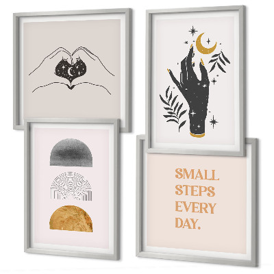 Mur de tableaux Illustrations bohèmes minimalistes